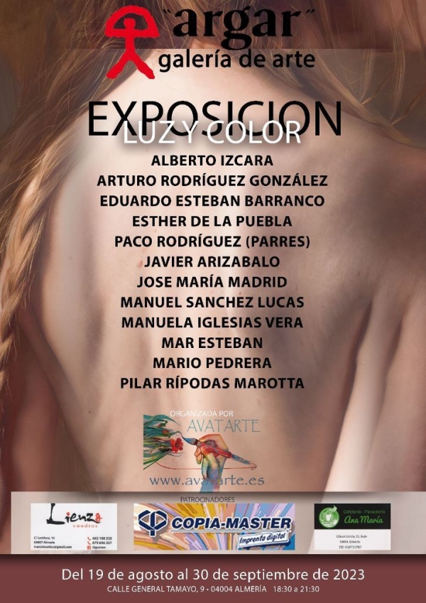 EXPOSICION LUZ y COLOR / Galería de Arte Argar Almería ( 19 Agosto a 30 De Septiembre 2023 )